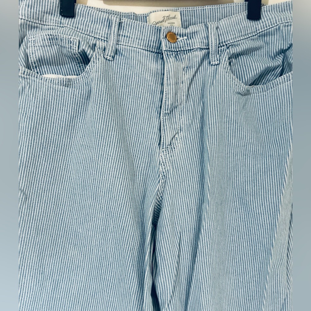 Universal Thread Light Blue Striped Wide-Leg Pants - image 6